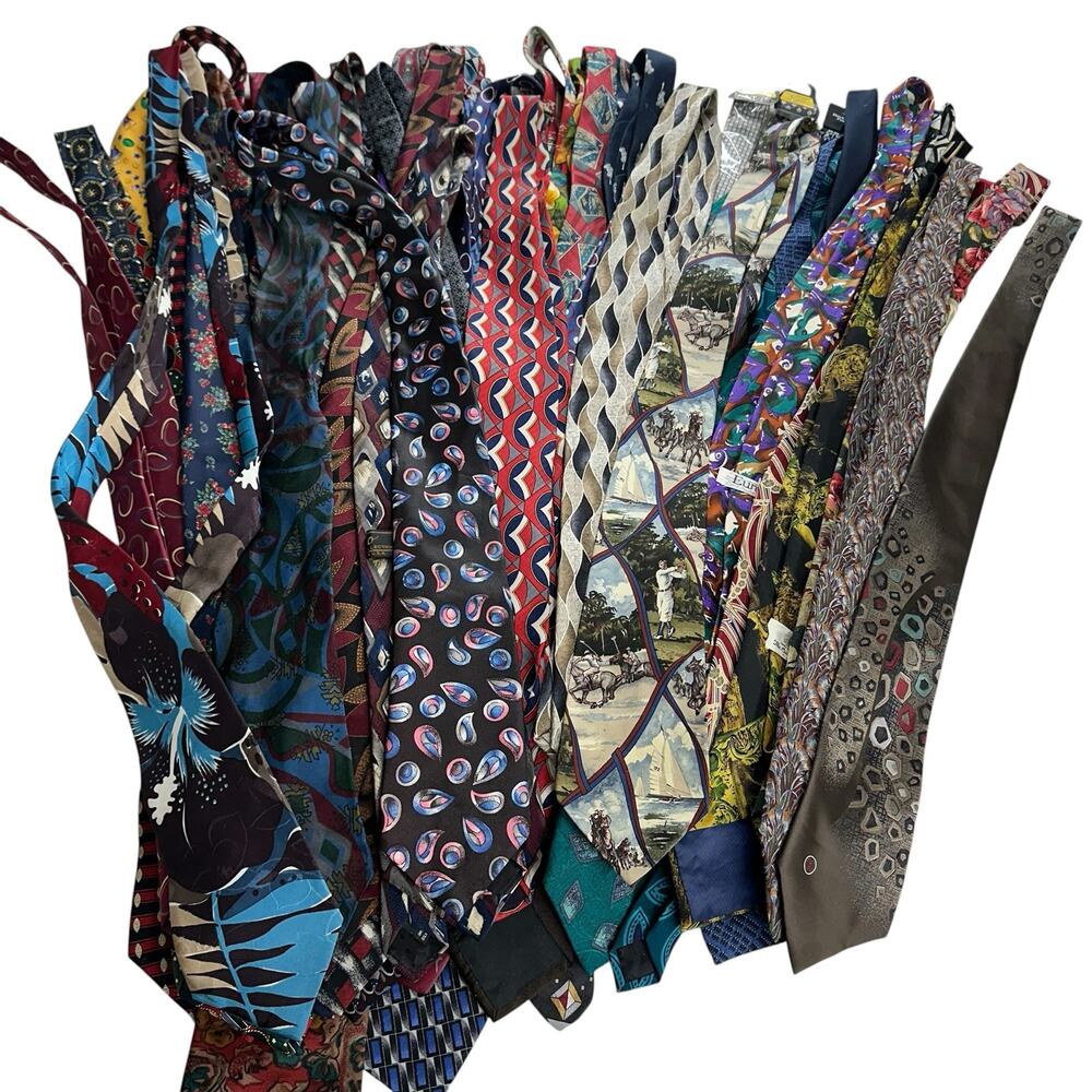 Mens Ties Lot of 60 Vintage Fun Designs Classic Office Business Casual Some New